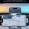 A display showing a 360 degree rotation feature for a wireless car phone mount, demonstrating navigation and angle adjustment