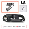 Schwarzer Netzadapter und US-Netzkabel für Laptops