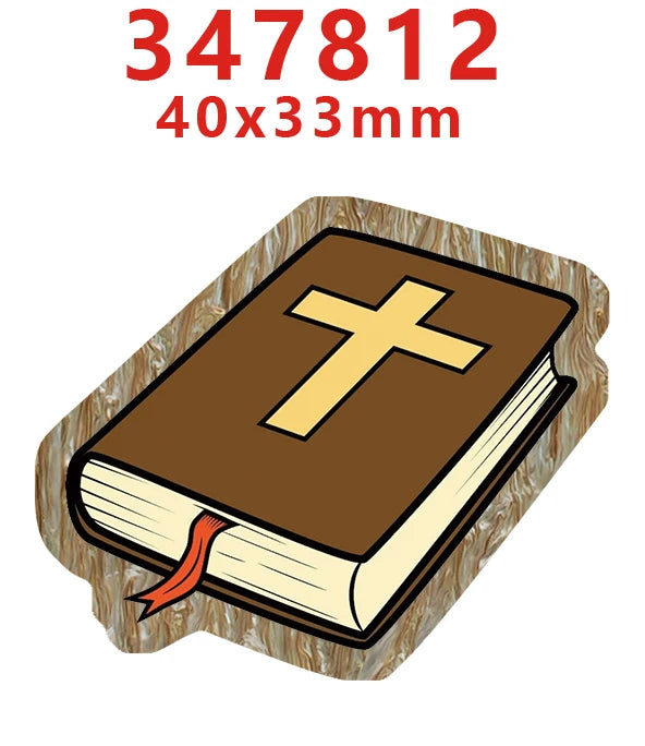 A brown book with a gold cross on the cover, shown from above.