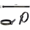 A black precision ring sizer and gauge tool with a 4.3-inch length and a measuring ring.