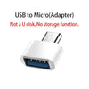 White USB to Micro Adapter with a Type-C connector for data transfer.