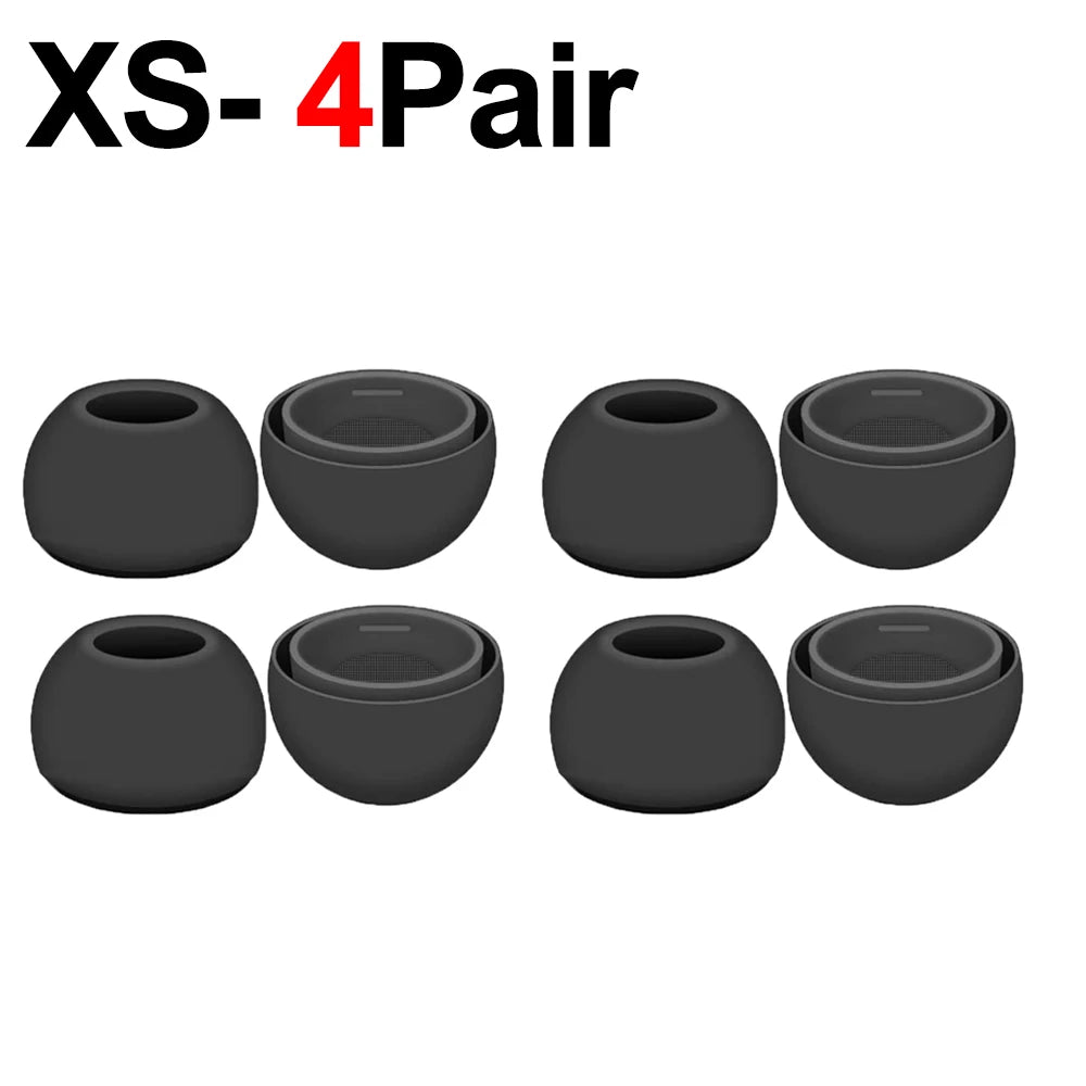 Quatre paires de embouts en silicone noirs pour AirPods Pro