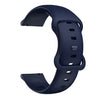 A dark blue silicone watchband for an Amazfit Bip 6 displayed against a white background.