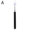 A retractable hand pointer stick with a white tip and black body.