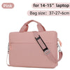 Pink laptop sleeve bag for 14-15 inch laptops with a padded strap