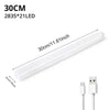 A white LED light bar measuring 30cm (11.81 inches) with a motion sensor, shown in a profile view.