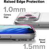 Funda de silicona transparente para teléfono con protección de bordes, incluyendo un borde de cámara de 1.0mm y un borde elev