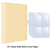 A yellow shell photo album binder with twenty-five inner pages.