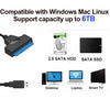 USB 3.0 to SATA adapter for connecting 2.5 inch SATA hard drives and SSDs to Windows, Mac, Linux devices.