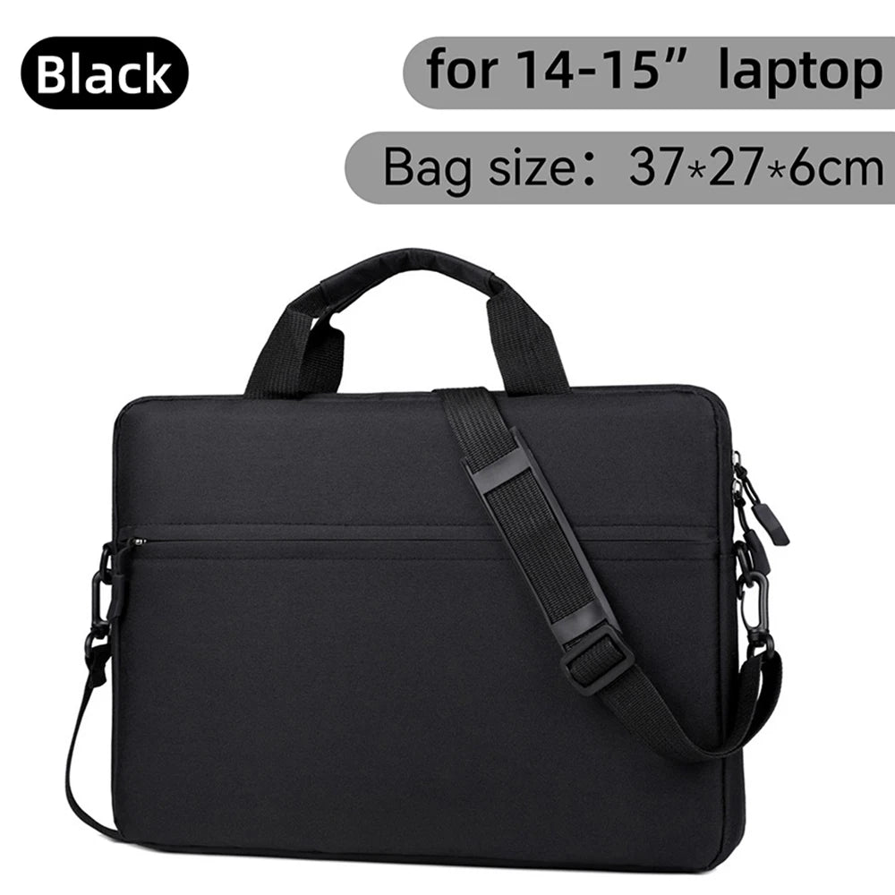 Black premium laptop sleeve designed for 14-15 inch notebooks with a carrying handle.