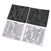 A set of sticky notes showing Windows shortcut keys and keyboard commands for quick reference