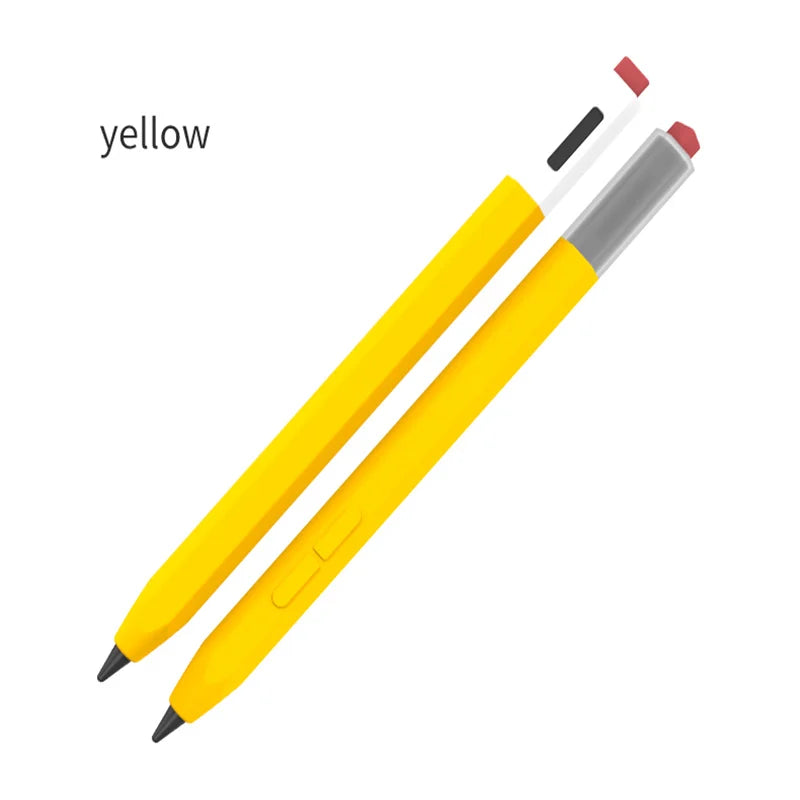 Coque de protection en silicone jaune pour stylet