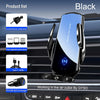 Black wireless fast charger phone mount working in the car air outlet by GYSO