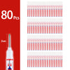 A set of 80 precision waterproof marking pens for woodworking and crafts, shown next to a 2cm scale.