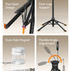 A magnetic phone tripod features a pop-open design, four-leg support, dual-side magnets, and flexible angle adjustment.