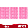 Three pink silicone suction cup phone holders