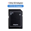Adaptador SD negro con mecanismo de bloqueo.