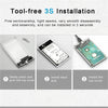 Diagram showing the tool-free 3S installation process for a 2.5-inch to USB 3.0 external hard drive enclosure.