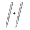 Two metallic craft work pens are shown side by side with a plus sign between them.