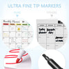 Ultra fine tip markers for monthly planner and whiteboard use