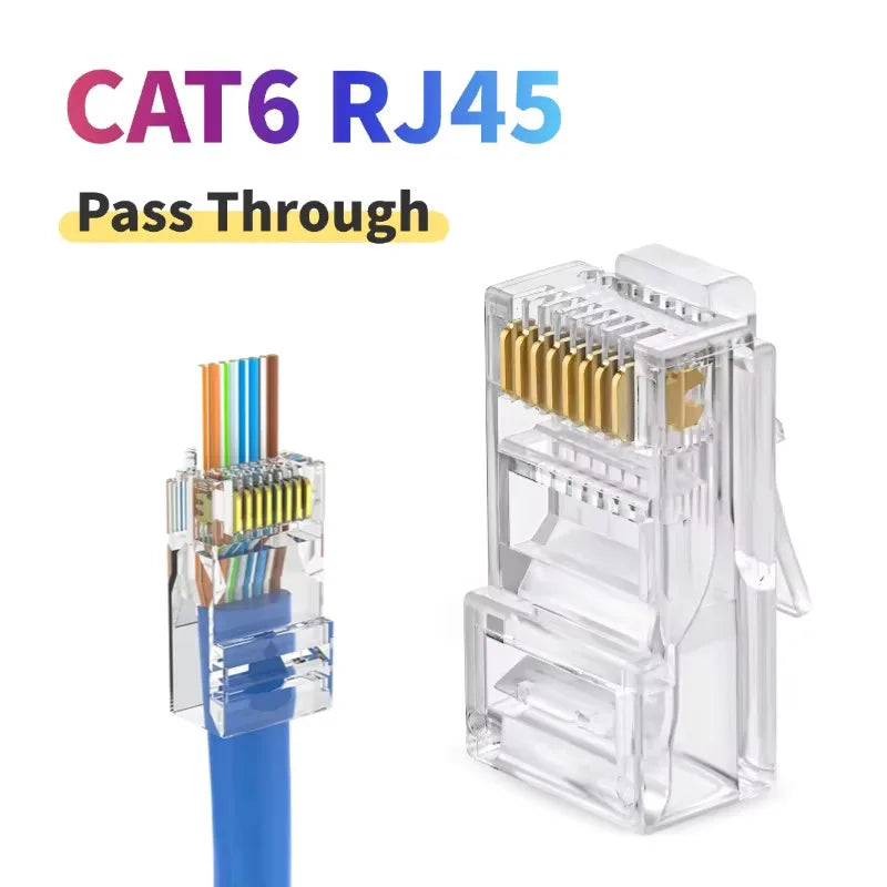 Kristallkopf RJ45 CAT6 Durchgang-Ethernet-Steckermodul