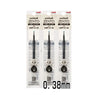 Pack of three UniBall ZENTO pens with UBR-Z-38 tips and 0.38mm ink cartridges