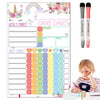 A weekly chore chart for kids with sections for rewards, goals, and daily chores organized by days of the week.