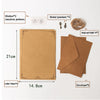 A set of vintage European style letter and invitation envelopes, including paper, stickers, metal pendants, and hemp rope.