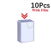 Ten clear protective card sleeves with anti-scratch film packaged together