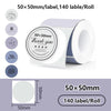 Rollo de 140 etiquetas térmicas autoadhesivas de 50x50mm para tarjetas de agradecimiento