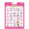 An interactive alphabet learning poster featuring various sports activities and equipment.