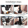 Installation steps showing how to install a rotating car mount for phones and tablets