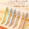 A collection of various colored Uni-Ball One Mini Cute Gel Pens displayed on a light background.