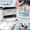 Three images showing various extension cables: a game controller cable, a printer cable, and a charging cable.