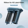 A blue ribbon for an M2 label maker, shown in a vertical view.