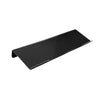 A black acrylic keyboard riser stand with an ergonomic wrist rest.