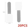 A set of 20 reusable adhesive cable ties for desk organization, featuring a white square and a gray cylindrical body.