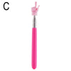 Pink retractable hand pointer stick with a pink body and silver tip