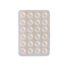 A clear plastic tray containing 24 silicone suction cups for mounting phones and tablets.