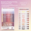 A set of ten dark skin colored hand-held paint pens for painting and writing
