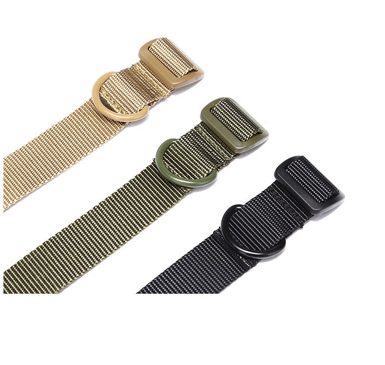 A close-up view of a tan and black adjustable tactical sling adapter for rifle stocks.