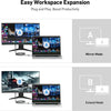 Diagramm, das Erweiterungsfunktionen für den Arbeitsbereich zeigt, wie z.B. Mirror Mode und Extend Mode für Laptop und Monito