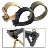 Adjustable tactical sling adapter for rifle stocks shown in beige and black color variations.