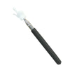 Stainless steel telescopic teaching pointer with a white tip and black handle