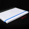 A transparent plastic document file organizer bag with a blue closure, showing a white document inside.