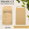 A package of 100 brown seed paper envelopes for collecting and storing seeds.
