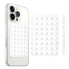 Una funda de teléfono blanca y un soporte de ventosa doble para smartphone.