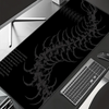 Black gaming mouse pad featuring a white silhouette of an XXL Gothic Centipede