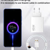 A white 45W fast charging USB-C cable is shown connected to a smartphone displaying a 99.99% charge level.