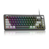A black 68-key RGB backlit wired keyboard with various function keys and media controls.
